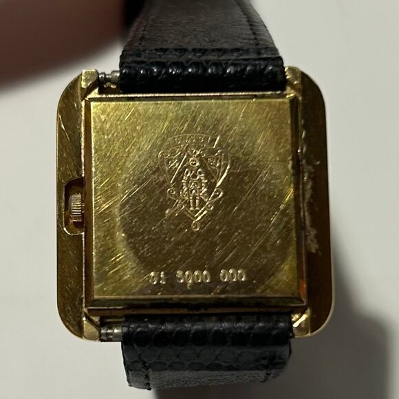Womens Gucci Brown Gold-Plated Square Case 14 GG Buckle Leather Band Wristwatch - Picture 8 of 16
